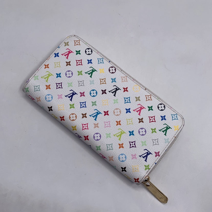 Louis Vuitton Multicolor White Monogram Zip Around Wallet