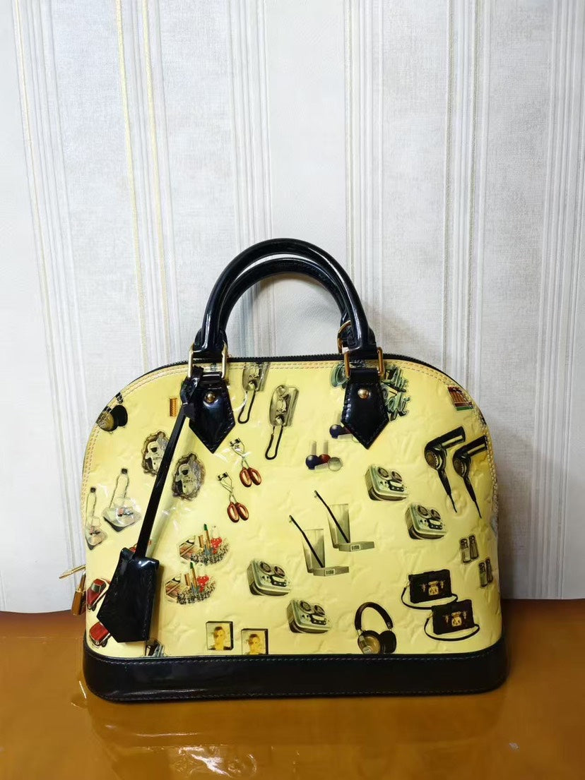 Louis Vuitton Alma Multicolor Canvas Handbag Medium
