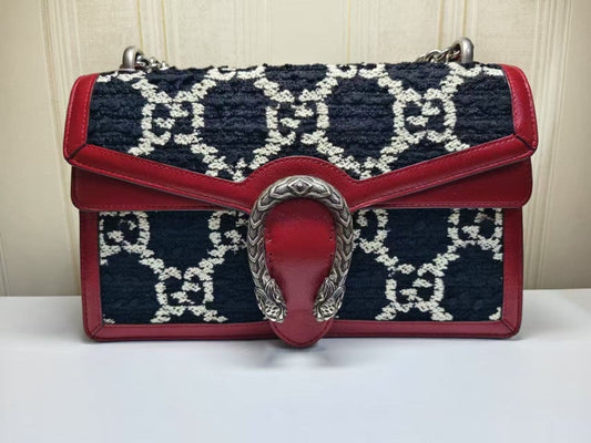 Gucci Dionysus Red Black Shoulder Bag Medium