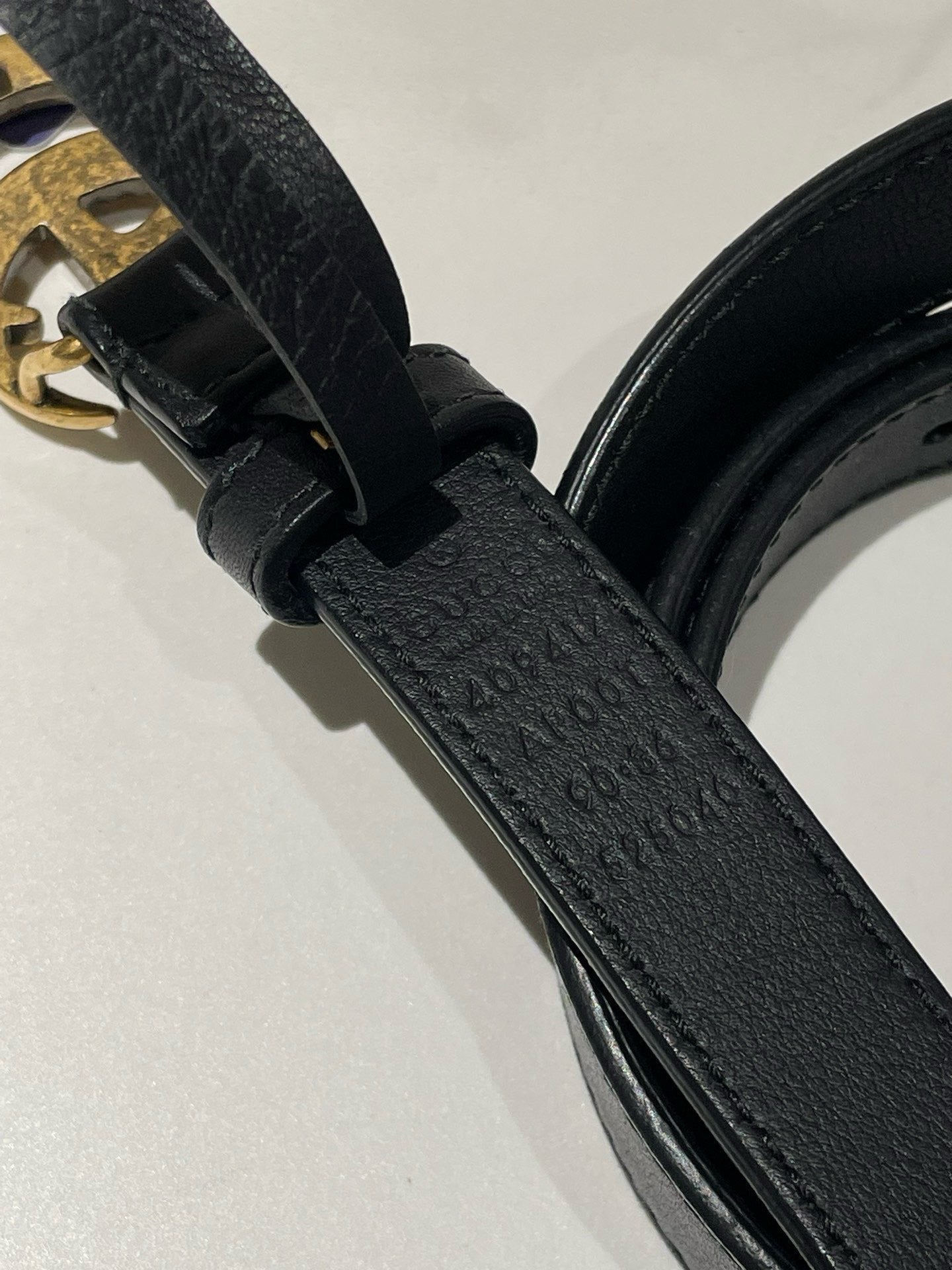 Gucci GG Black Leather Belt 90cm Style 13039
