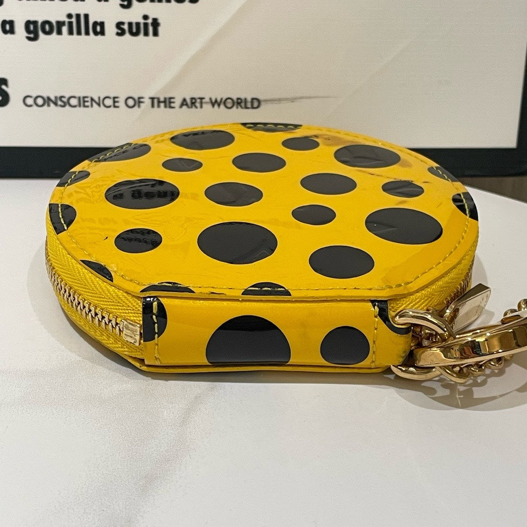 Louis Vuitton Yayoi Kusama Yellow Polka Dot Coin Purse Small