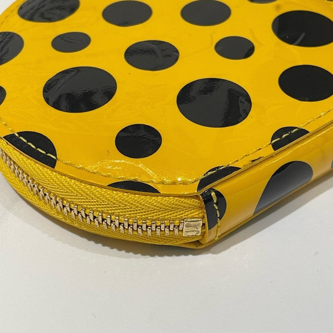 Louis Vuitton Yayoi Kusama Yellow Polka Dot Coin Purse Small