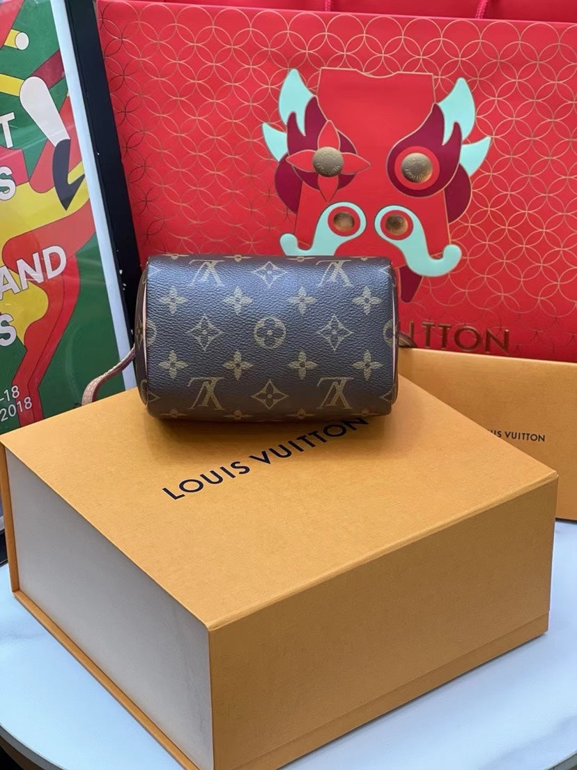 Louis Vuitton Speedy Nano Monogram Canvas Brown 16x13cm Handbag
