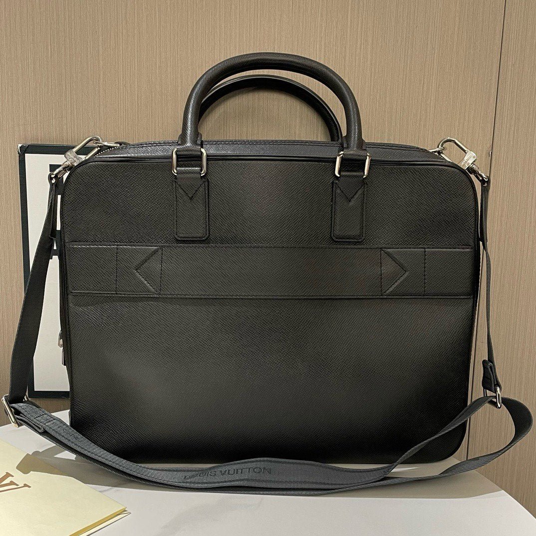 Louis Vuitton Black Leather Briefcase 2011 Medium