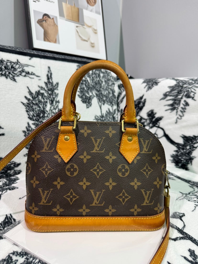 Louis Vuitton Alma BB Monogram Canvas Brown Handbag