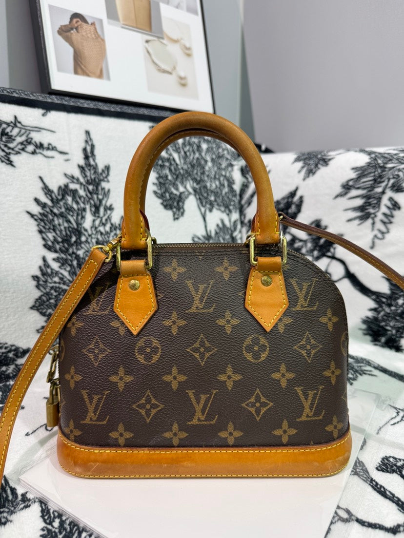 Louis Vuitton Alma BB Monogram Canvas Brown Handbag