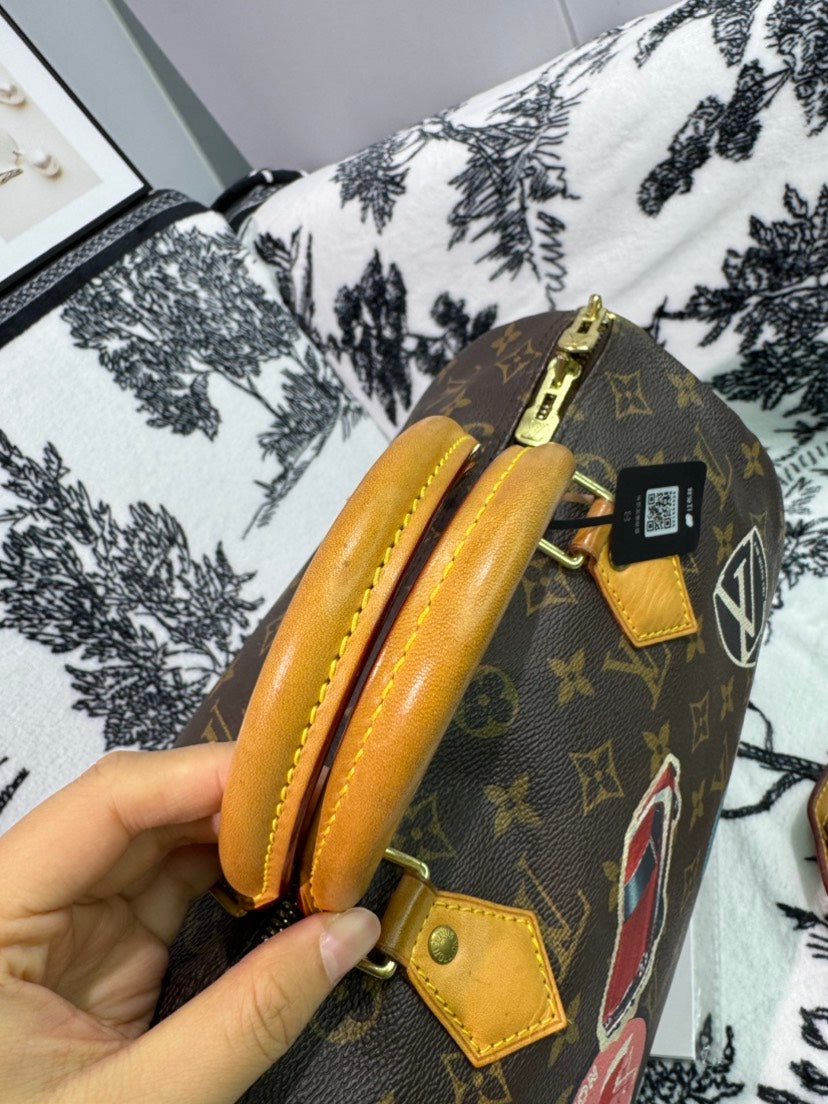 Louis Vuitton Speedy 30 Monogram Brown With Strap Limited Edition