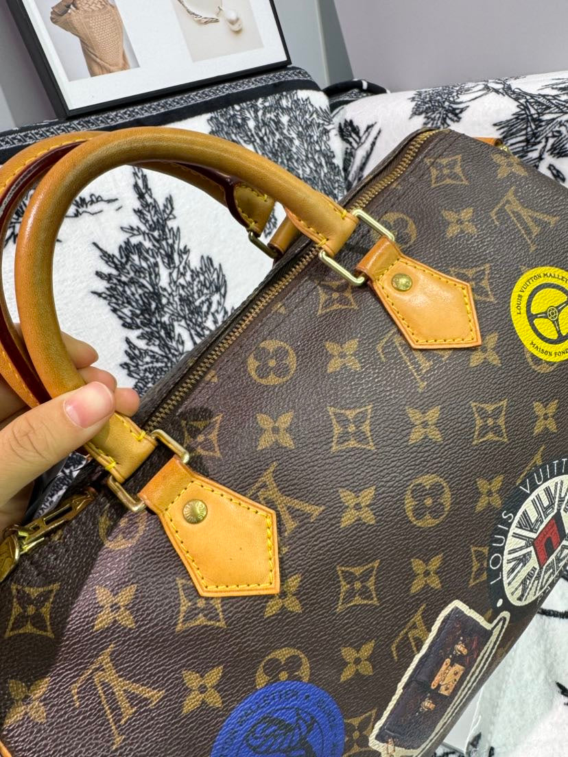 Louis Vuitton Speedy 30 Monogram Brown With Strap Limited Edition