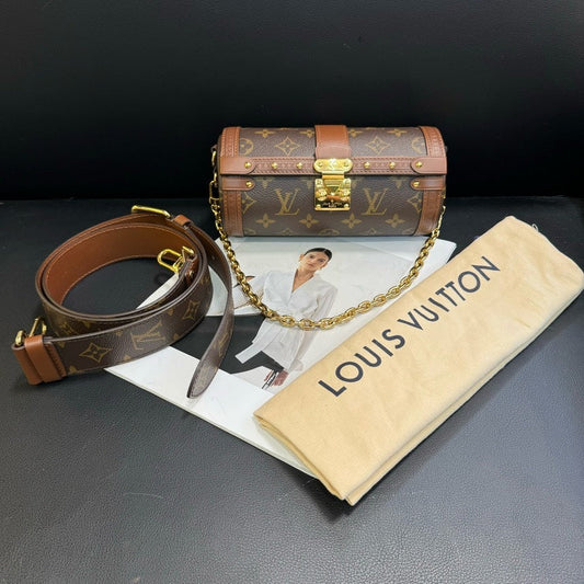 Louis Vuitton Monogram Flower Babyron Chain Crossbody Brown Medium