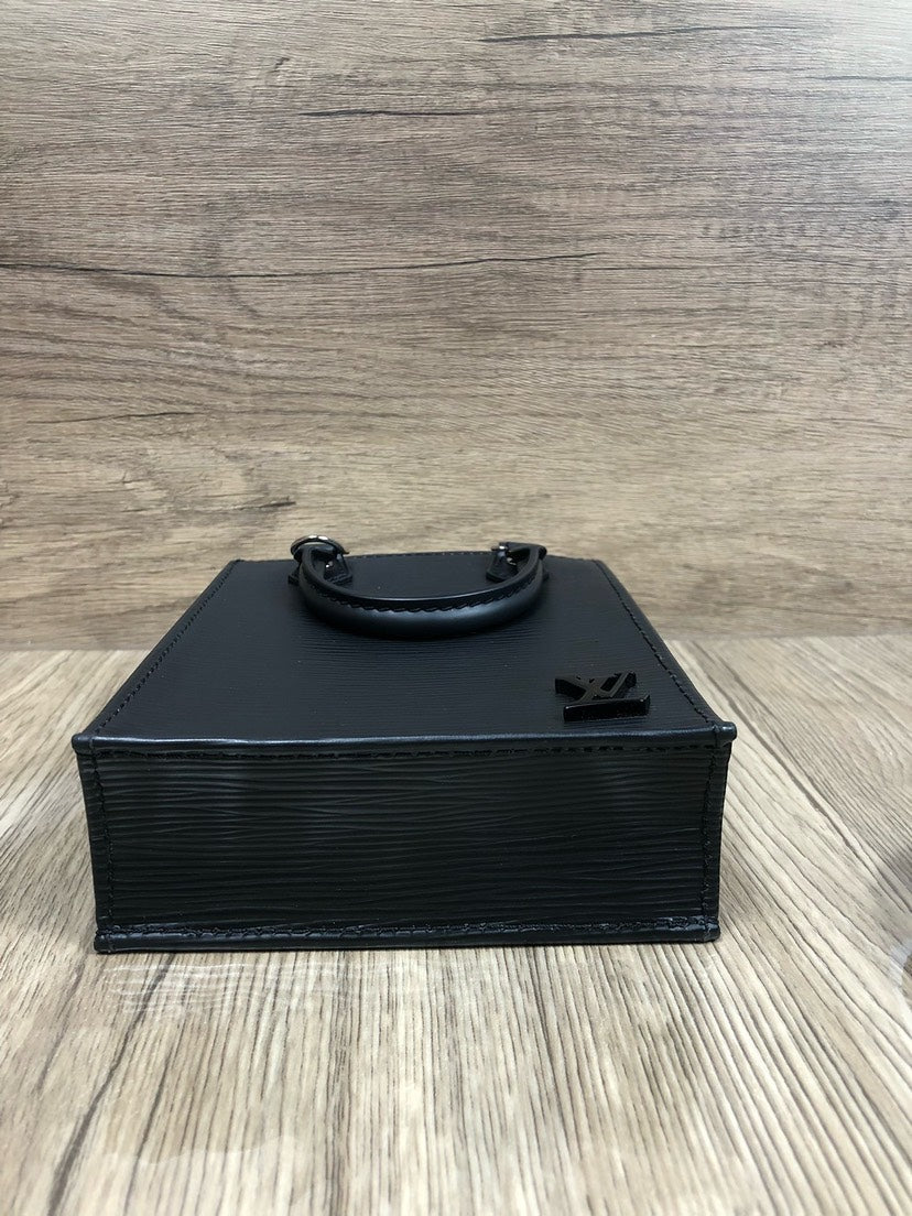 Louis Vuitton Petit Sac Plat Black Mini Tote 17x14cm