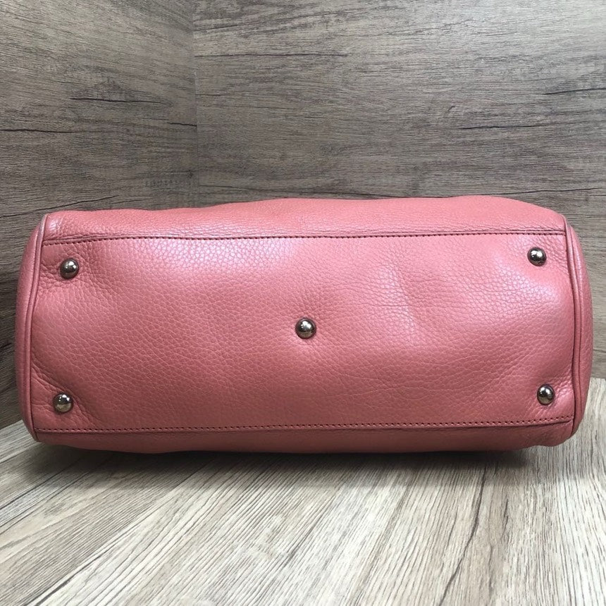 Gucci Bamboo Pink Leather Handbag Medium