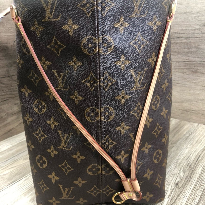 Louis Vuitton Neverfull GM Monogram Canvas Tote Brown Large