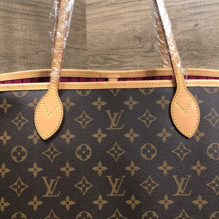 Louis Vuitton Neverfull GM Monogram Canvas Tote Brown Large