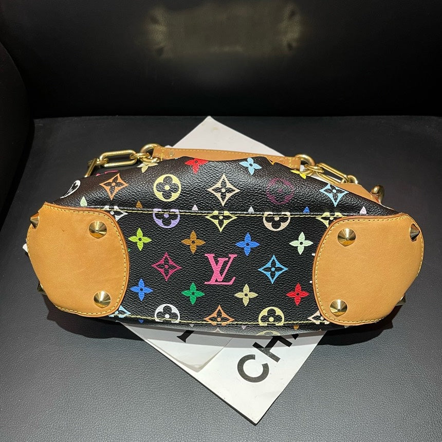Louis Vuitton Judy Small Black Tricolor Multicolore Chain Handbag