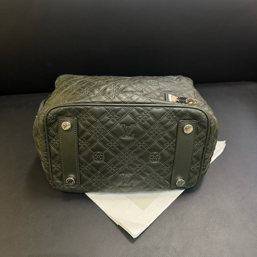 Lv Dark Green Cowhide Moonlight Goddess Series Tote Shoulder Bag