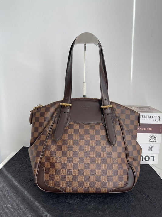 Louis Vuitton Damier Ebene Canvas Siena PM Shoulder Bag Brown