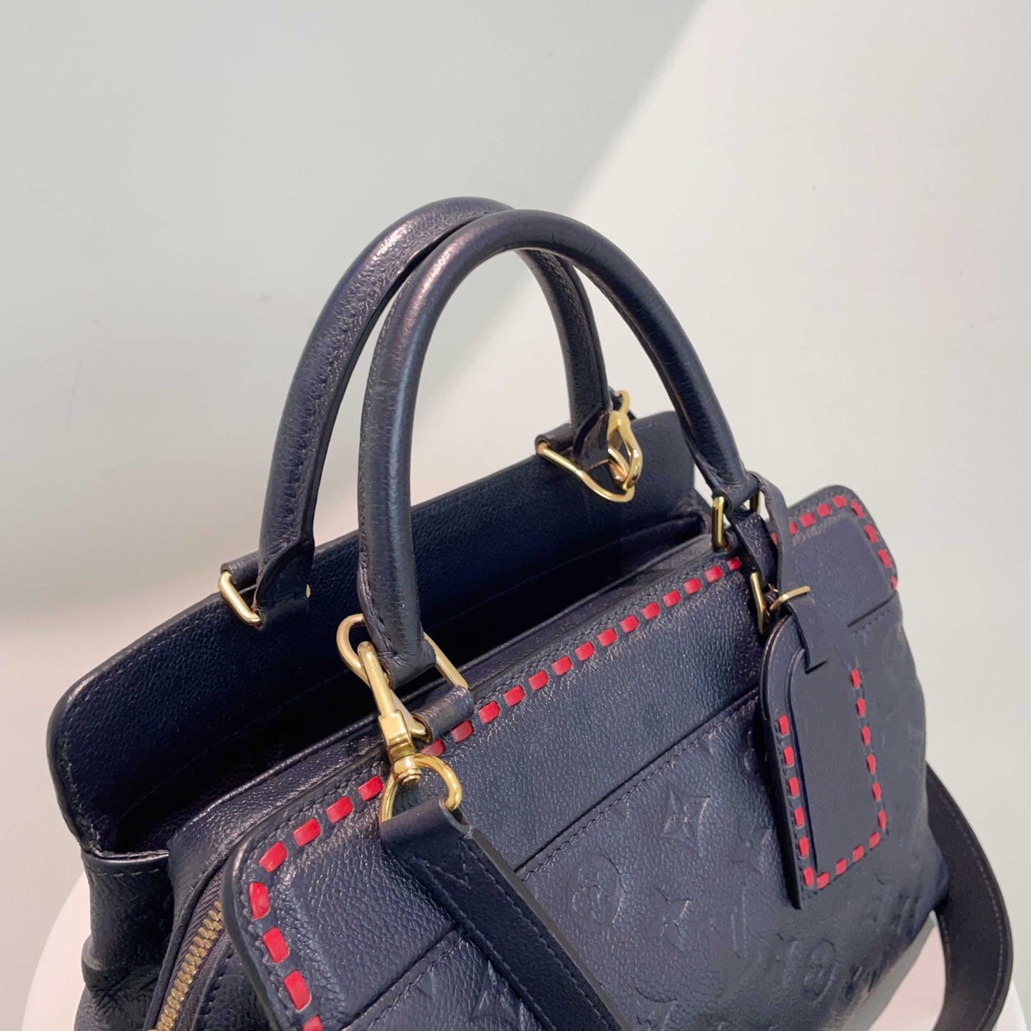 Louis Vuitton Monogram Empreinte Two Way Bag Black Medium