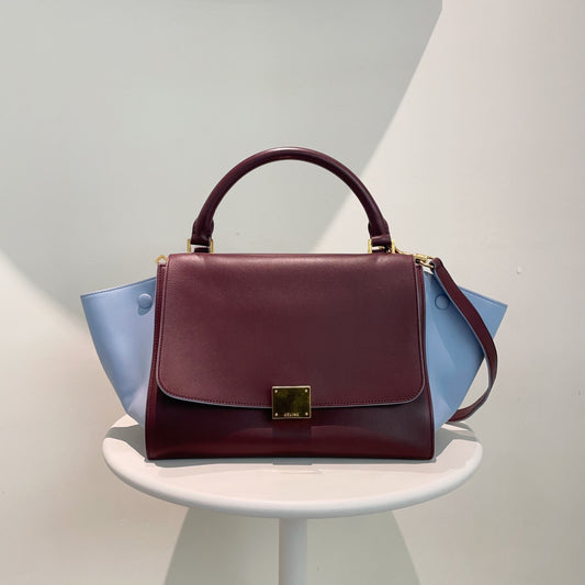 Celine Two Way Multicolor Leather Handbag Medium