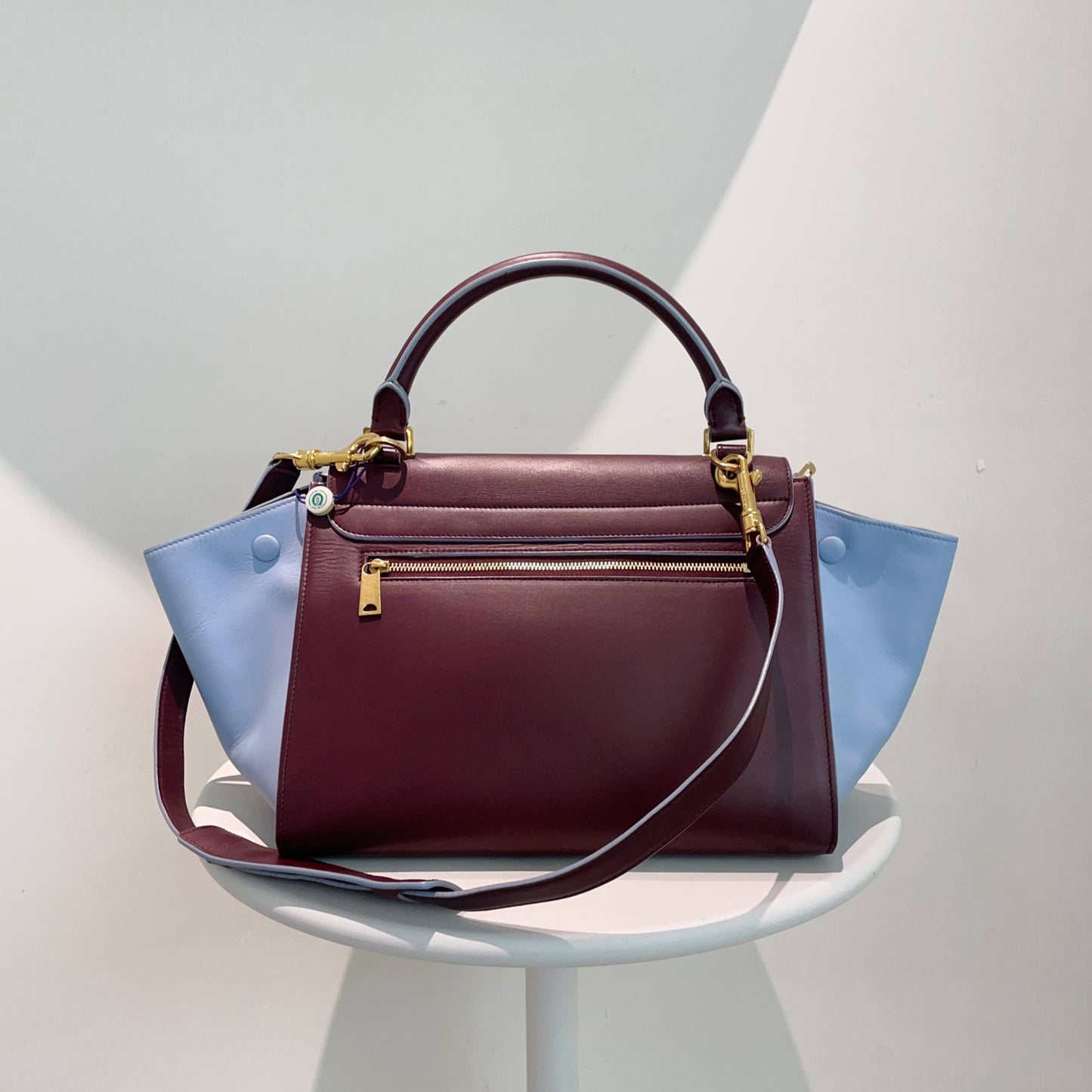 Celine Two Way Multicolor Leather Handbag Medium