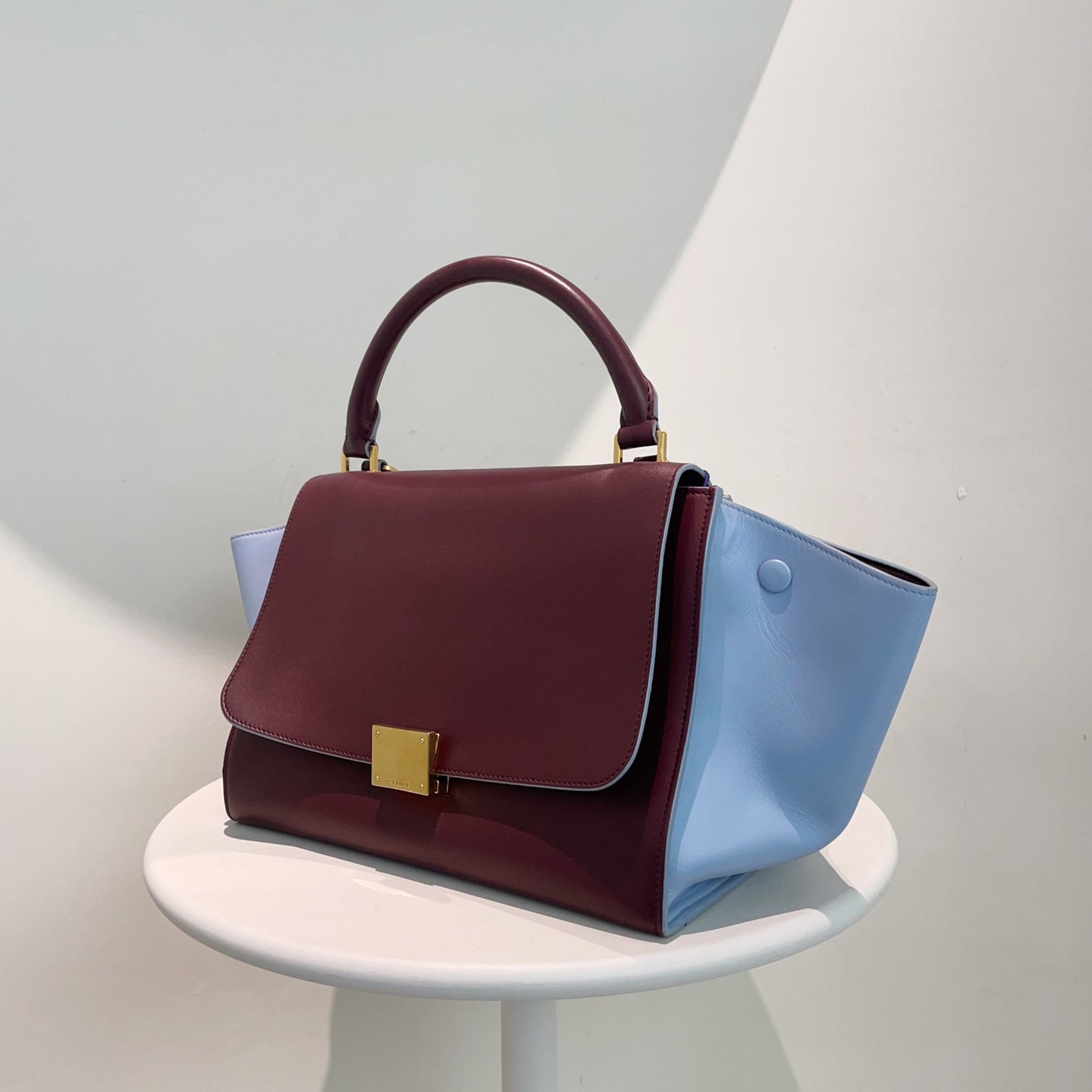 Celine Two Way Multicolor Leather Handbag Medium