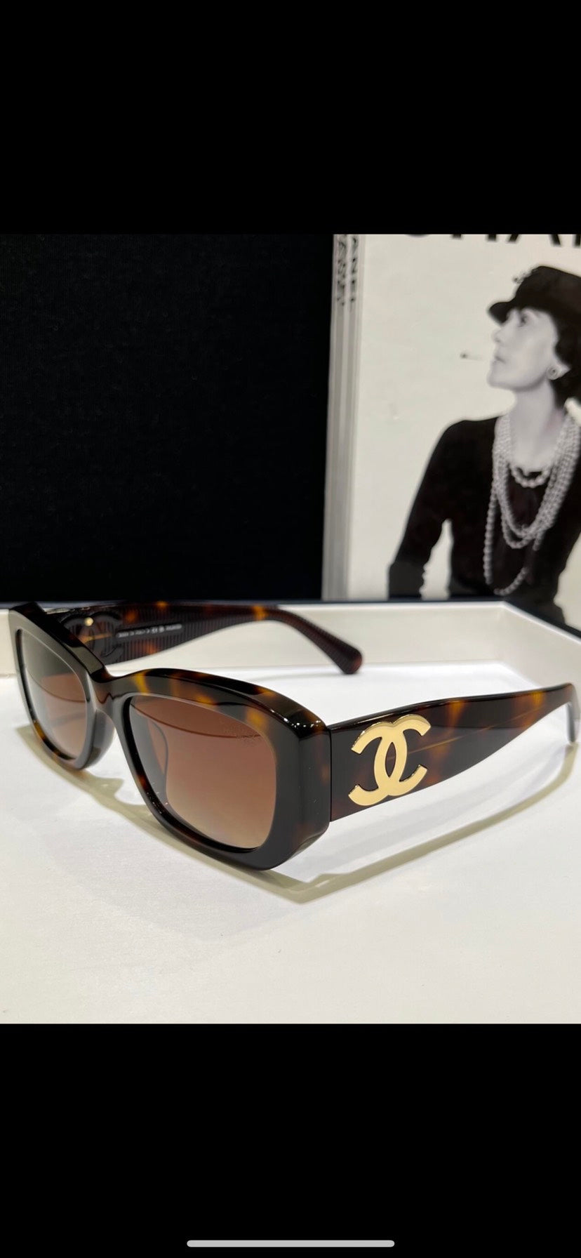 Chanel CH5493 Tortoise Brown Sunglasses Square Frame