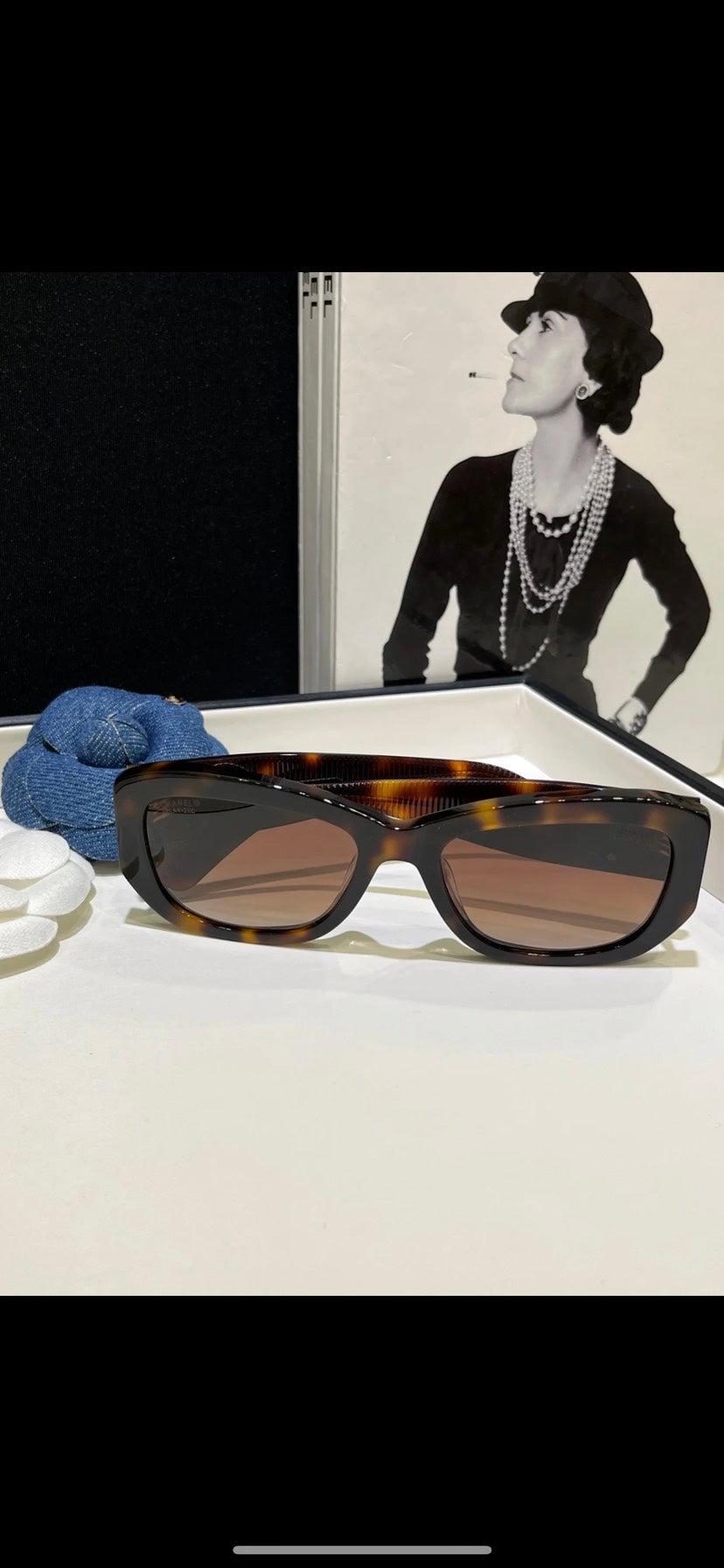 Chanel CH5493 Tortoise Brown Sunglasses Square Frame