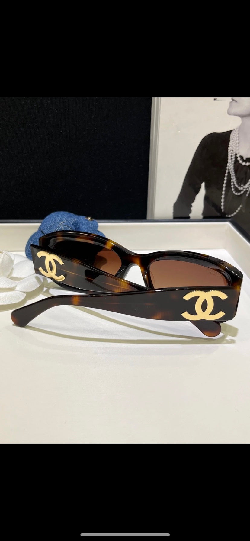Chanel CH5493 Tortoise Brown Sunglasses Square Frame