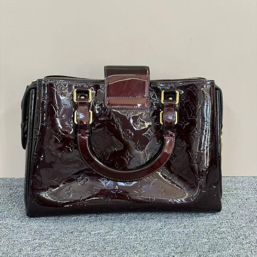 Louis Vuitton Cherry Vernis Leather Handbag Small