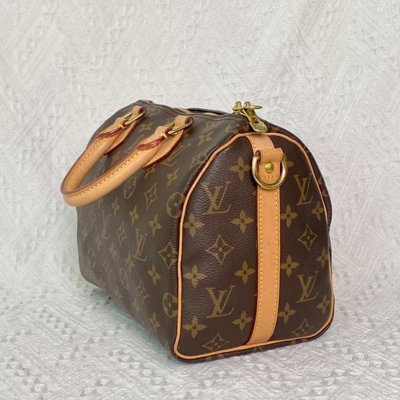 Louis Vuitton Speedy 25 Monogram Brown Canvas Tote Bag