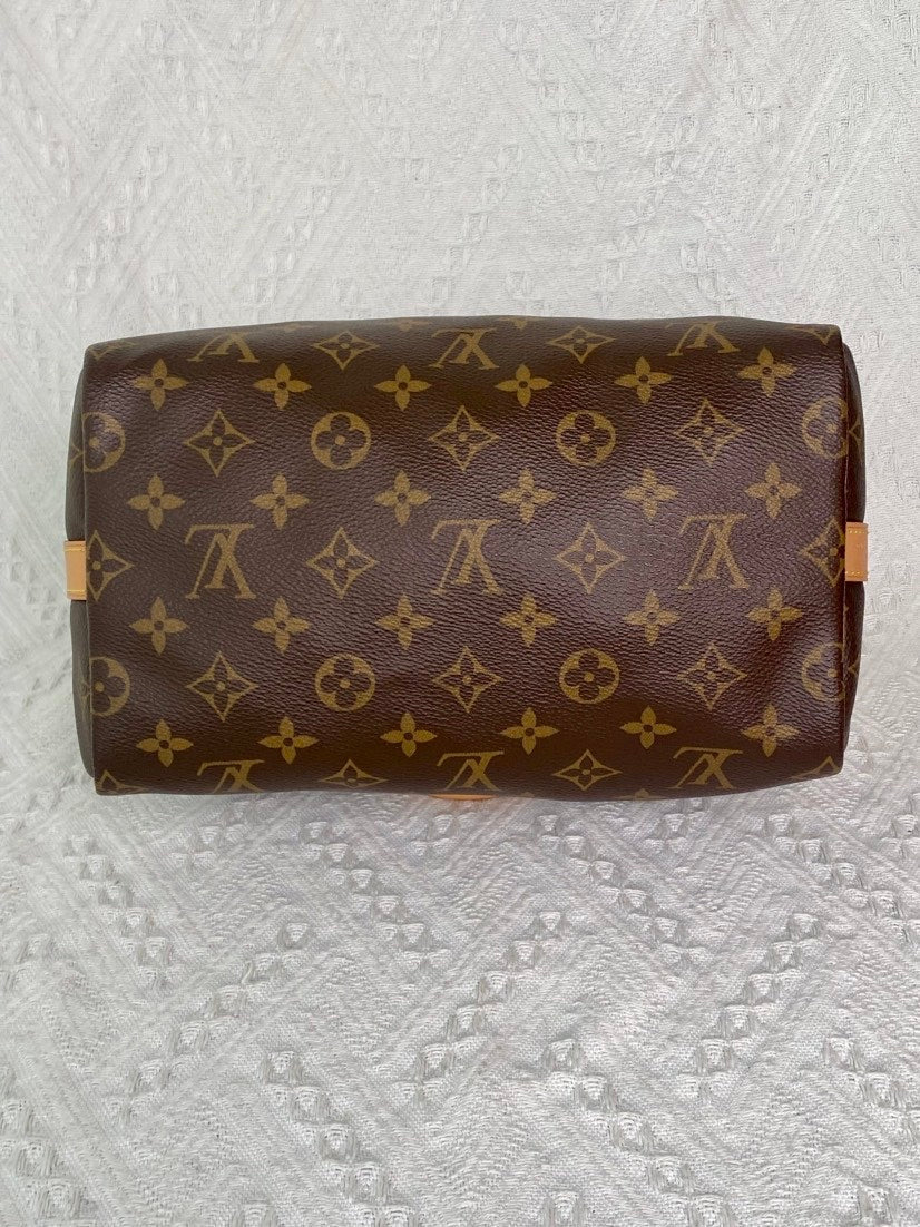 Louis Vuitton Speedy 25 Monogram Brown Canvas Tote Bag