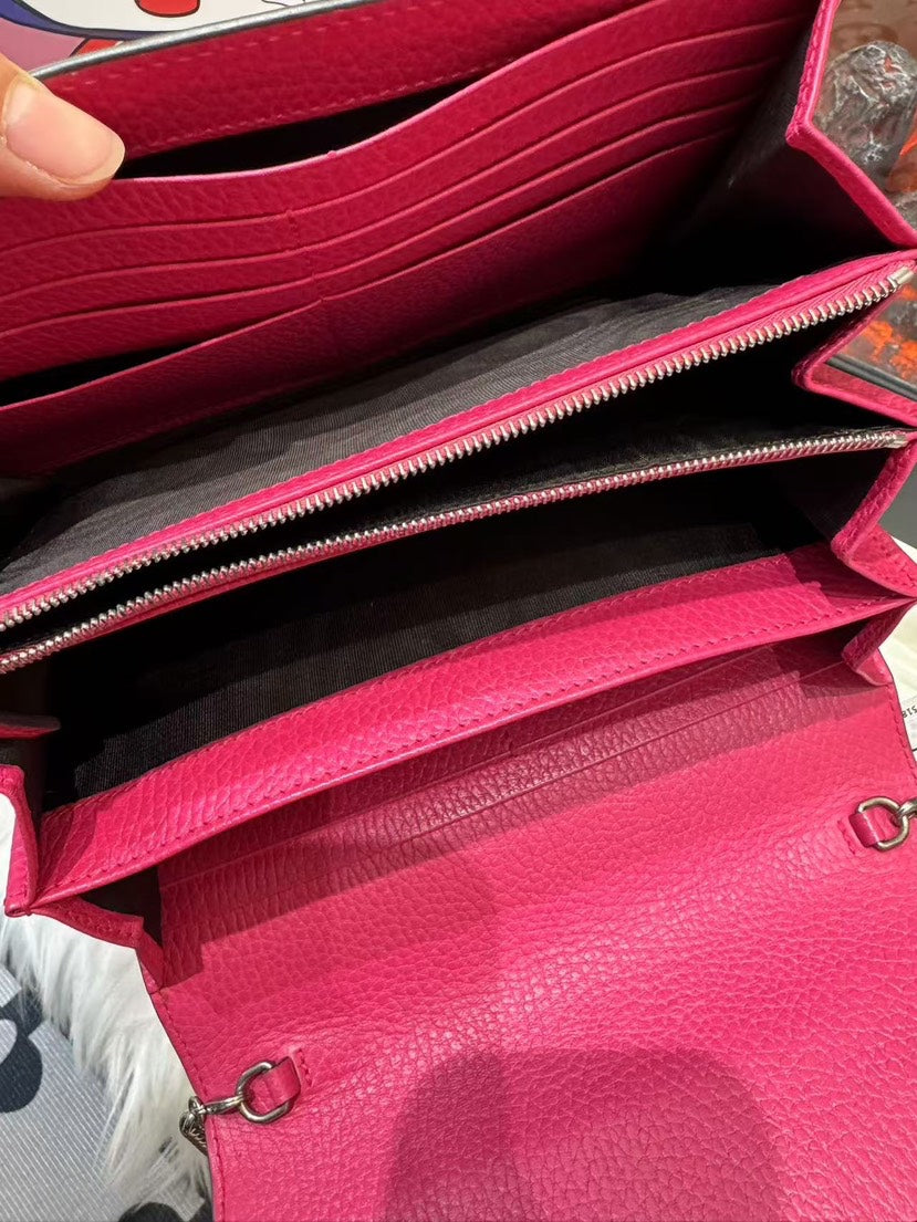 Gucci Dionysus Pink Leather Chain Bag Small