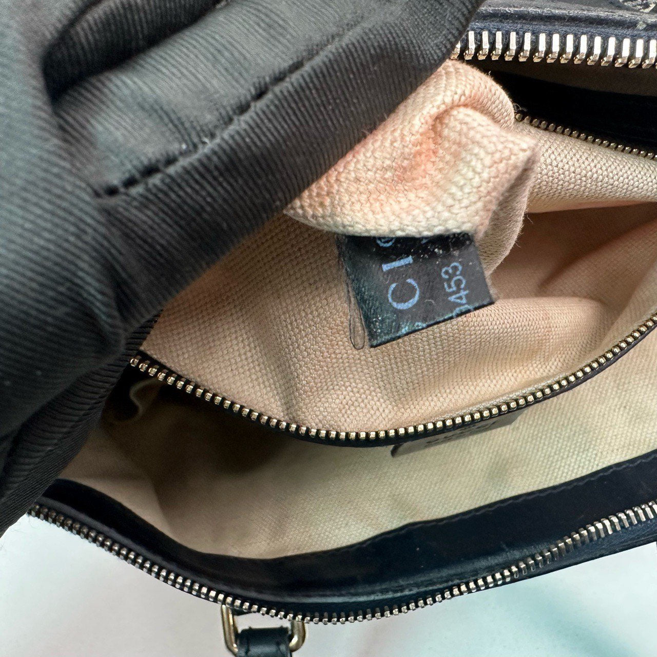 Gucci GG Canvas Black Two-Way Bag