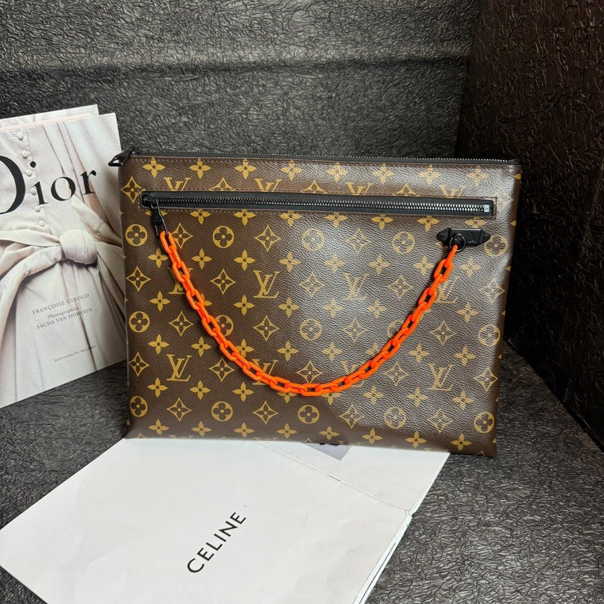 Louis Vuitton Monogram Brown Toiletry Bag 19SS Limited Edition Chain Strap