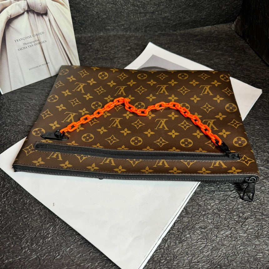 Louis Vuitton Monogram Brown Toiletry Bag 19SS Limited Edition Chain Strap