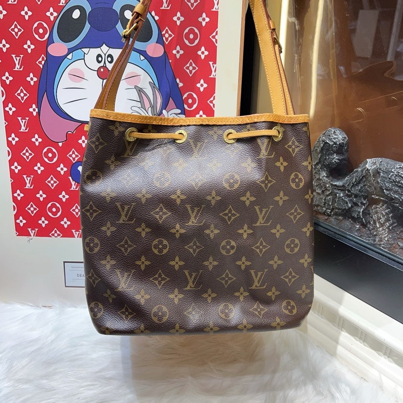 Louis Vuitton Monogram Noe Brown Canvas Bucket Bag Medium