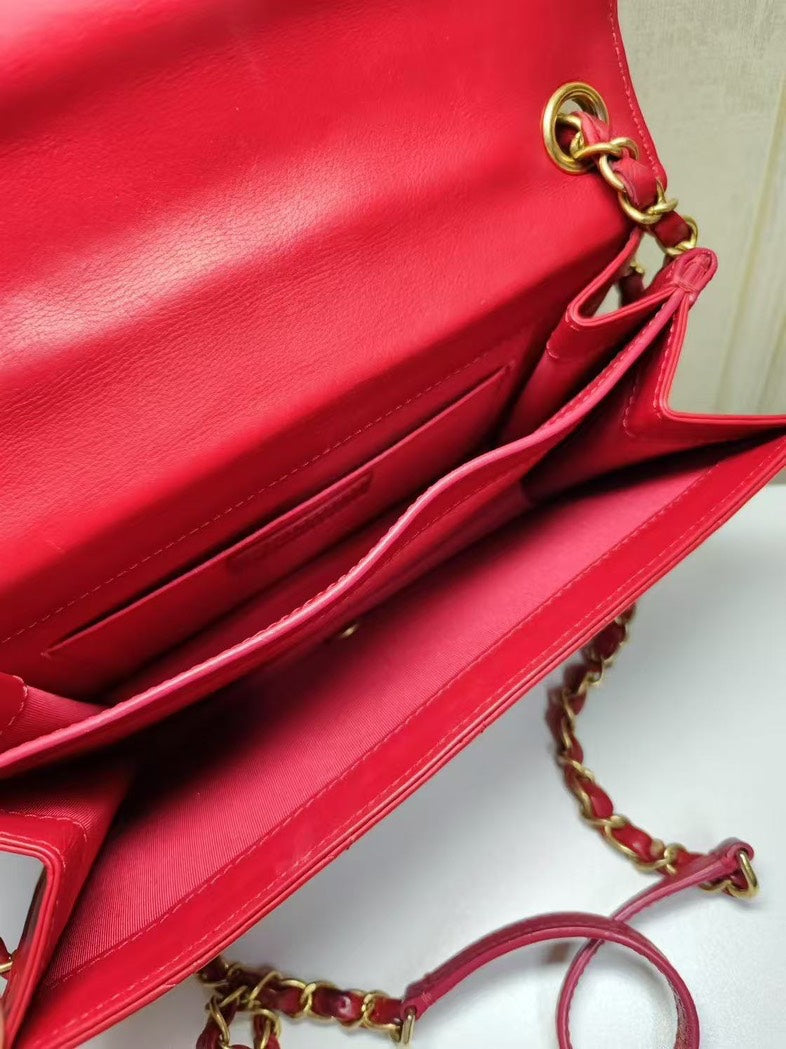 Chanel Pink Flap Bag Quilted Leather Medium