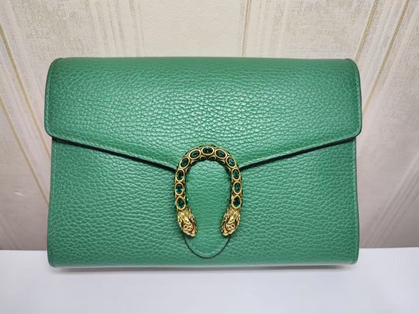Gucci Dionysus Green Leather WOC Wallet On Chain