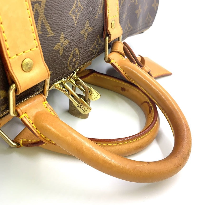 Louis Vuitton Monogram Brown Keepall 45 Handbag