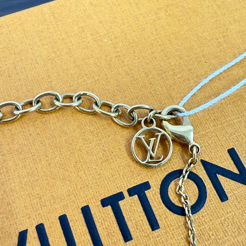 Louis Vuitton Gold Rhinestone Bracelet Full Set