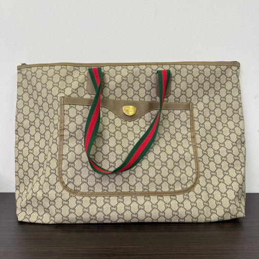 Gucci GG Plus Beige Travel Tote Bag