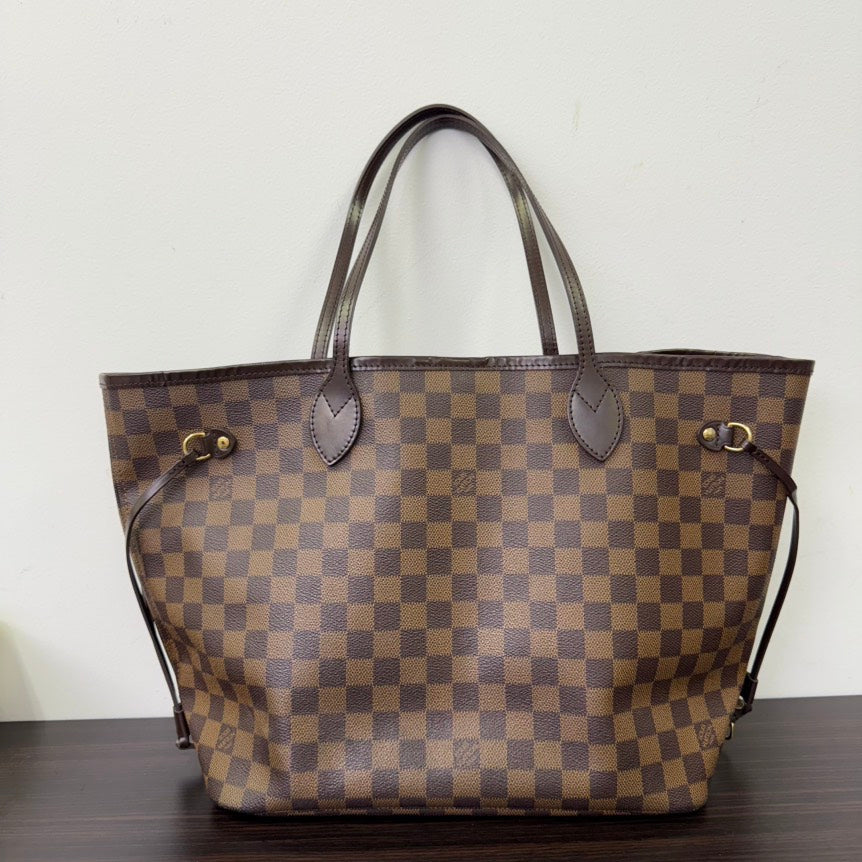 Louis Vuitton Neverfull MM Damier Ebene Tote Brown