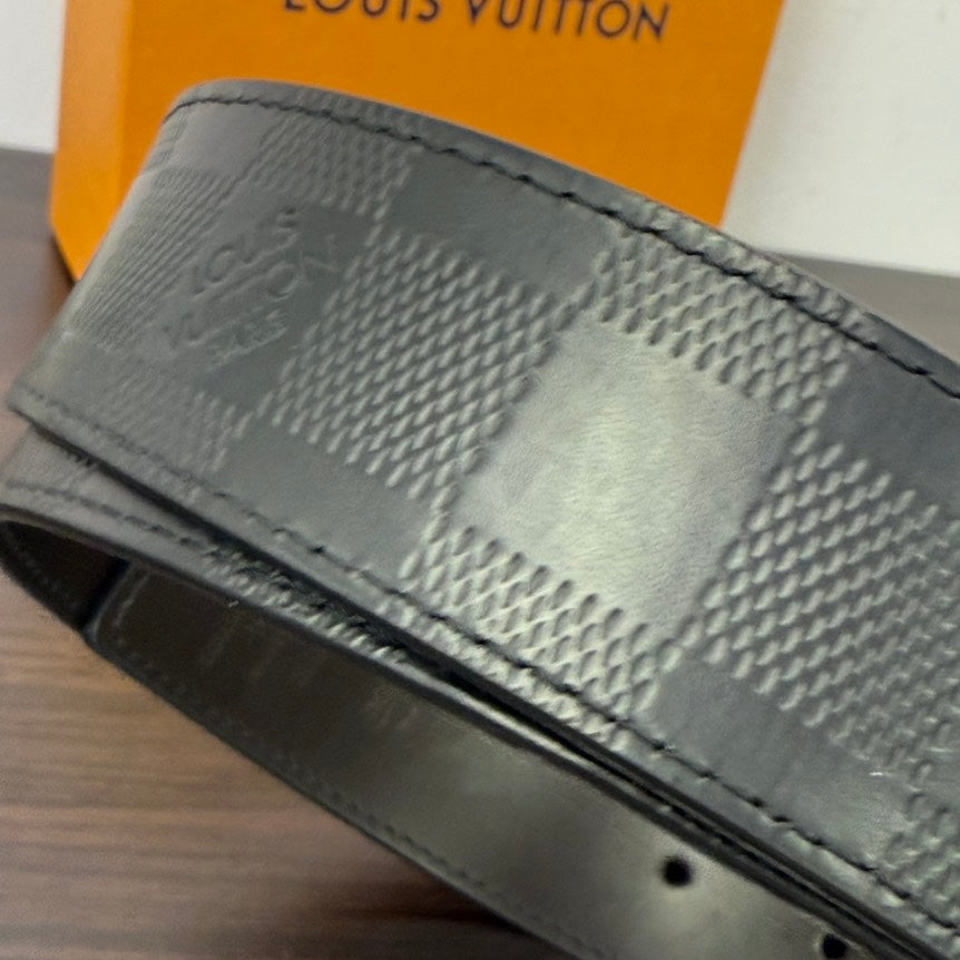 Louis Vuitton Damier Ebene Leather Belt Brown 100cm LB106524
