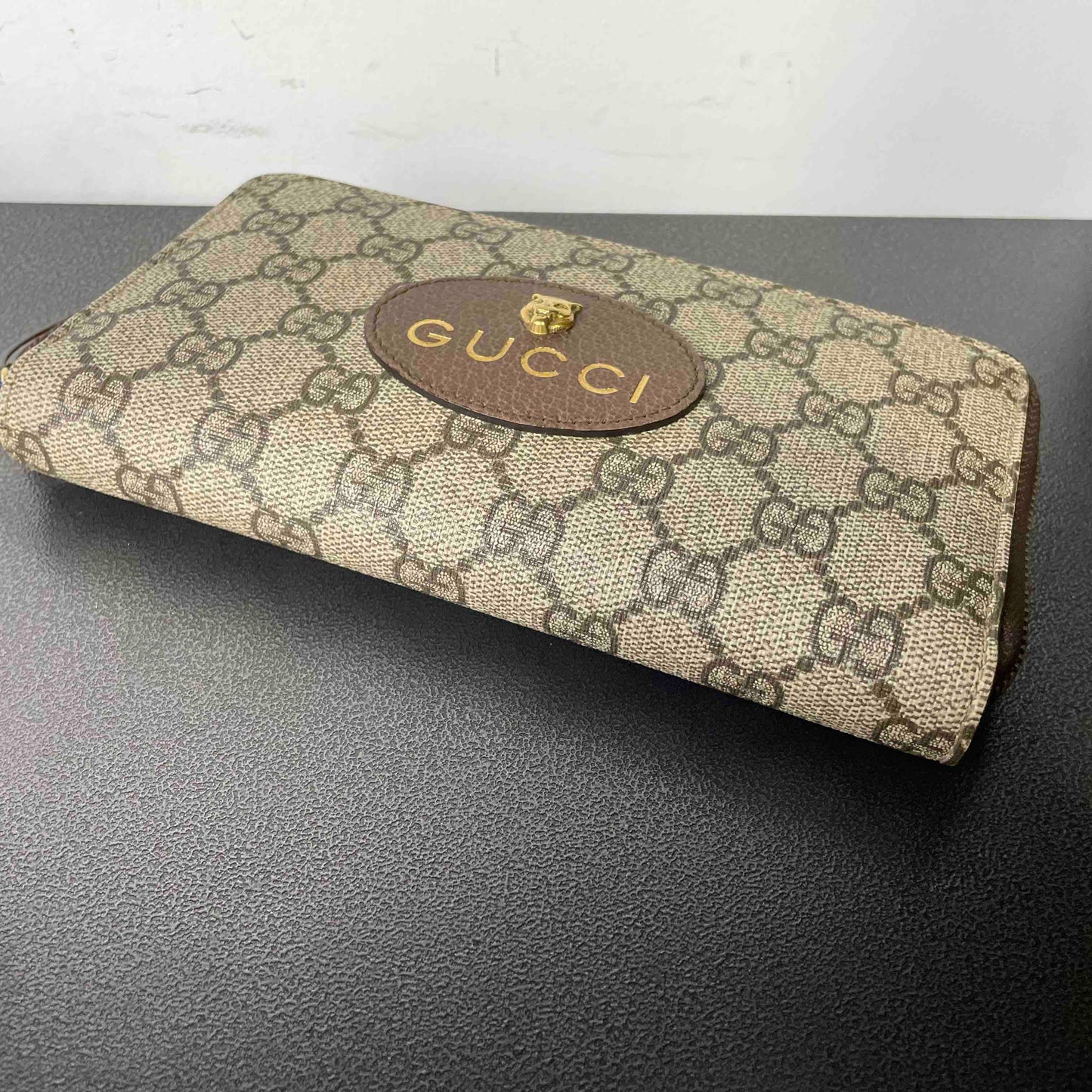 Gucci Ophidia Beige Brown GG Supreme Wallet