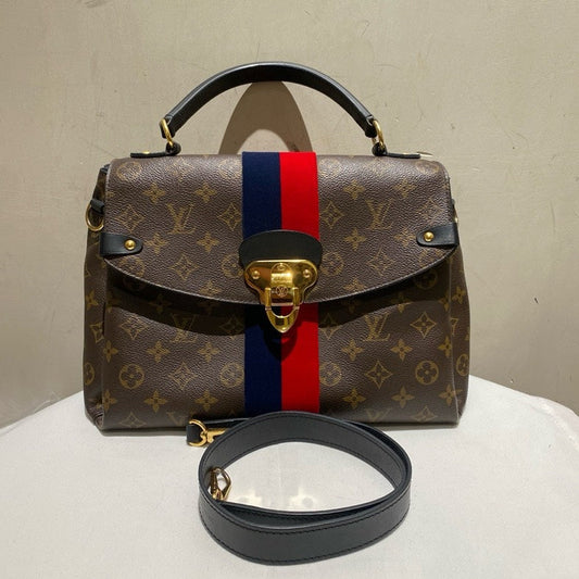 Louis Vuitton Georges Monogram Canvas Bag with Shoulder Strap Brown