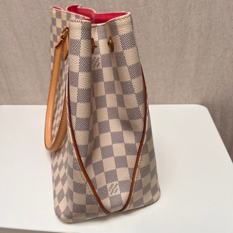 Louis Vuitton Neverfull MM Damier Azur Tote Bag Medium Canvas