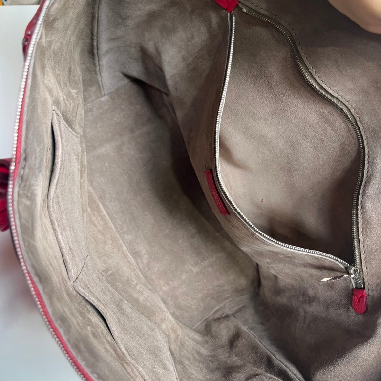 Louis Vuitton Lockit Large Red Leather Handbag