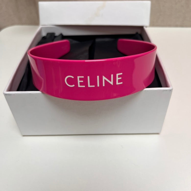 Celine Pink Acetate Hairpin Large