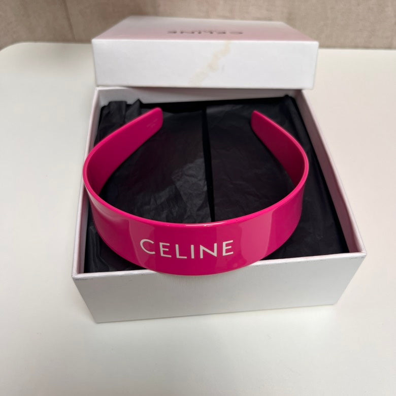 Celine Pink Acetate Hairpin Large
