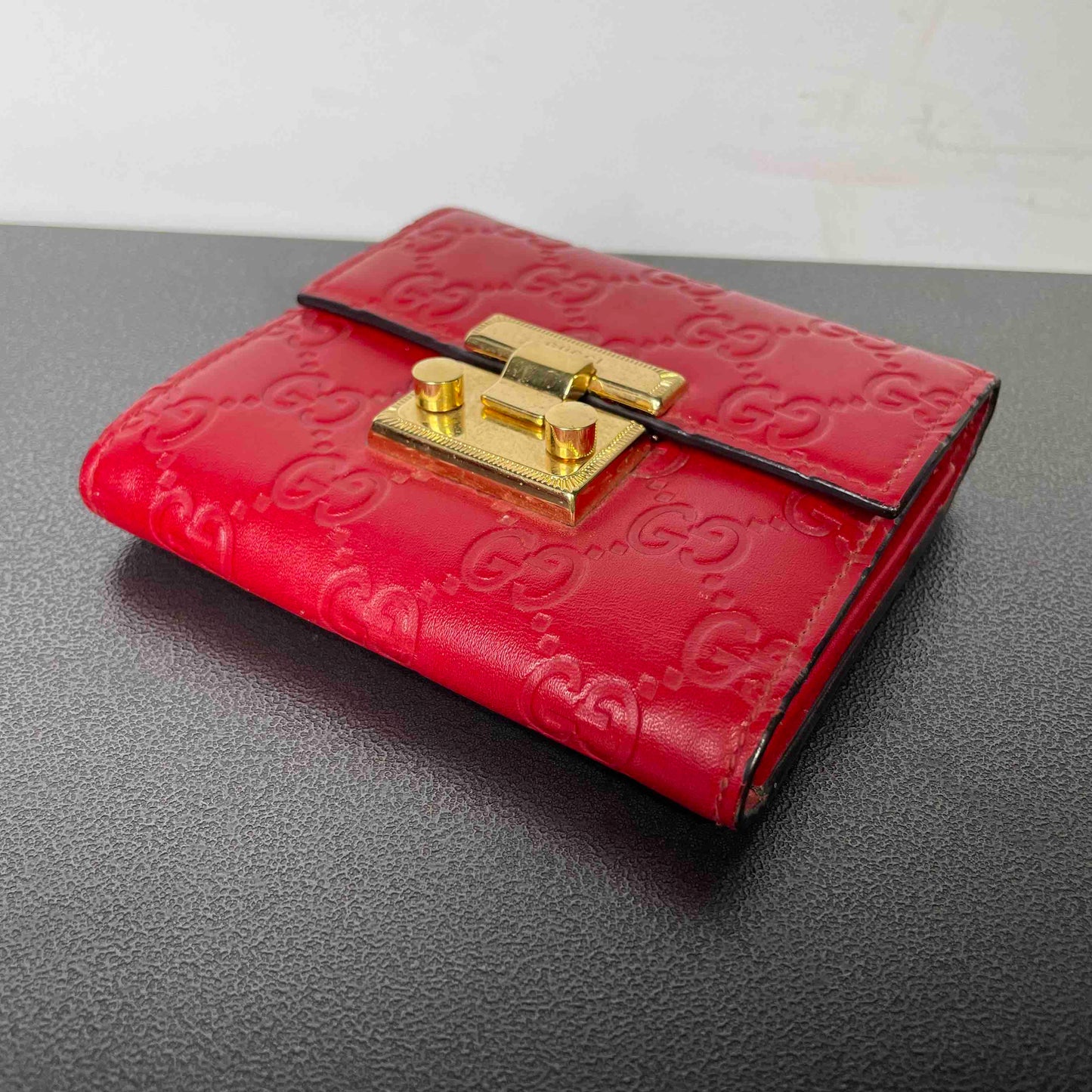 Gucci Embossed Red Wallet
