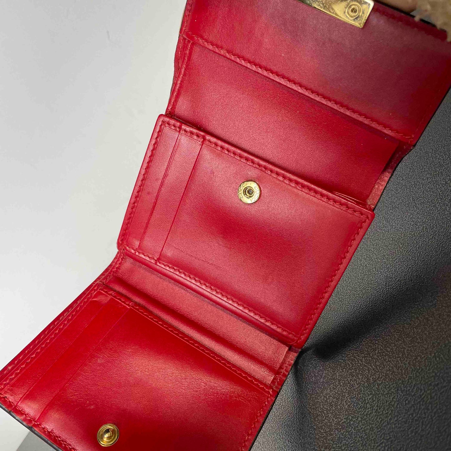 Gucci Embossed Red Wallet